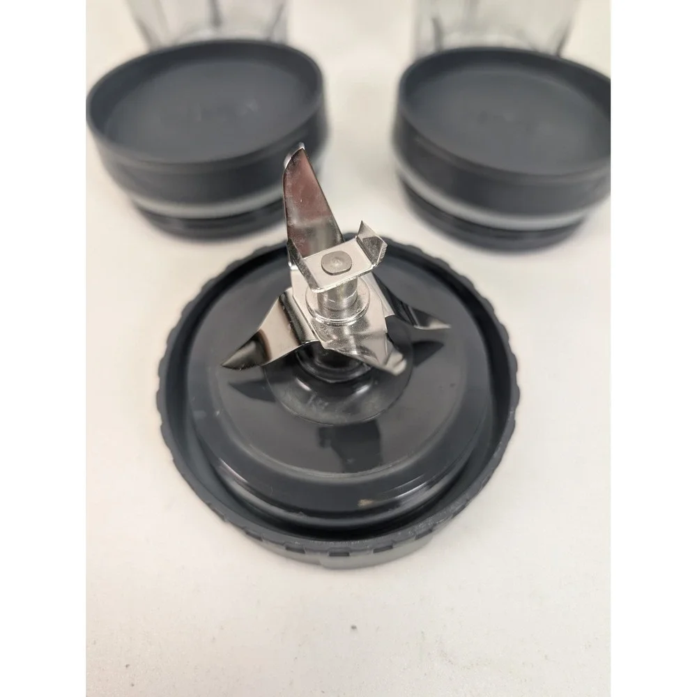 Ninja Blender Replacement Parts BL772 16oz Cups Lids and 6-Fin Blade Assembly